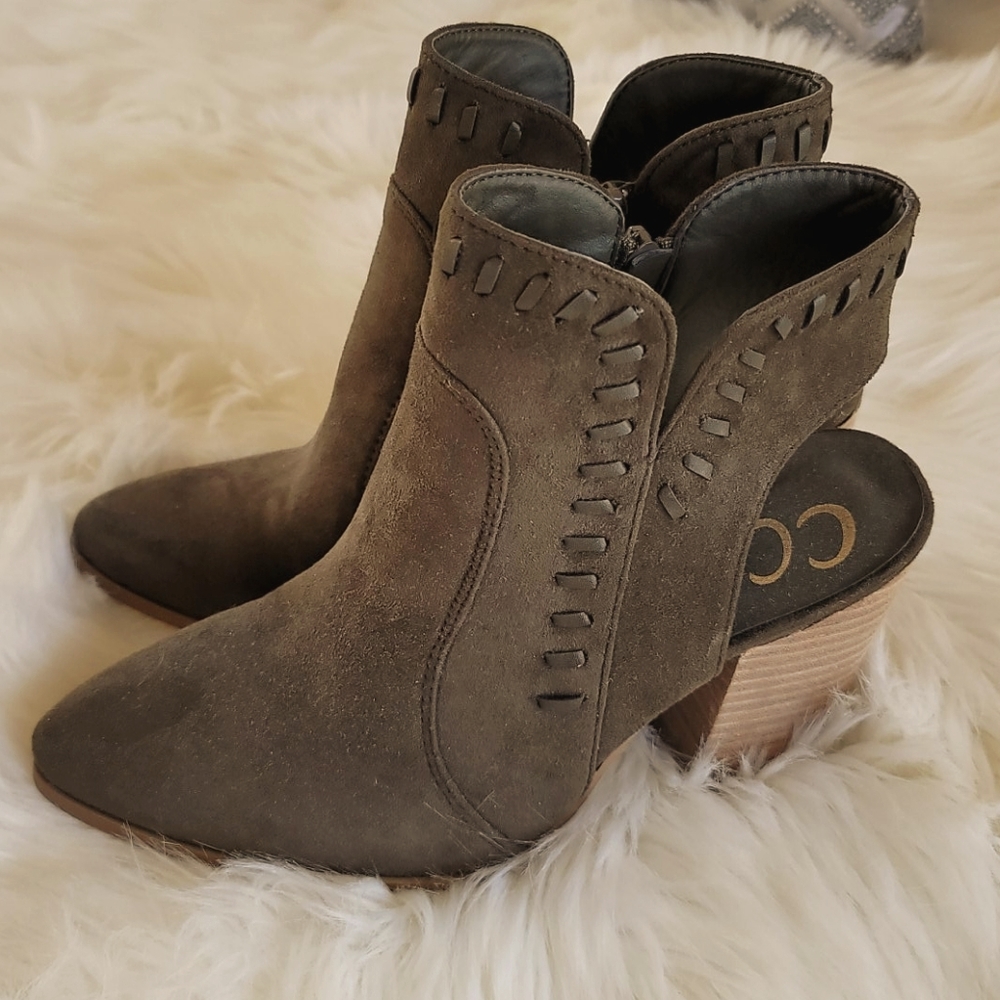 Olive color Booties